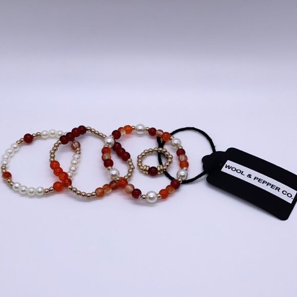 Wool + Pepper Co. Red & Gold Matching Jewelry Set - Picture 4 of 4